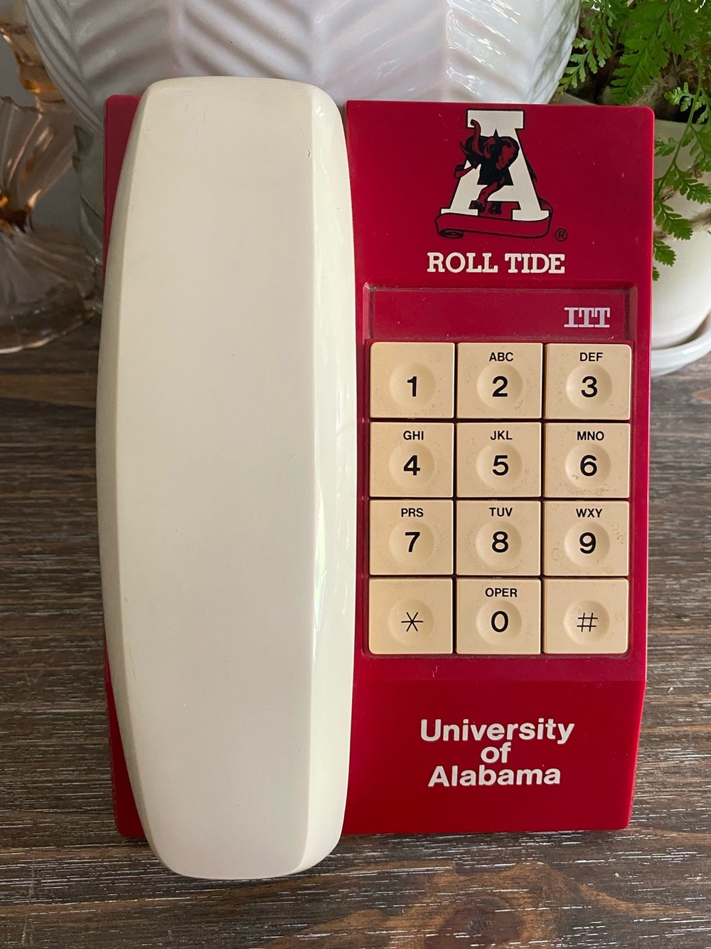 RARE Vtg University of Alabama Phone Landline w/ Cable‎ Collectible